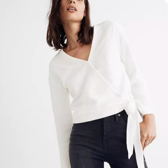 Madewell Texture & Thread Wrap Top Long Sleeve - Picture 3 of 8